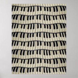 Pôster Chaves De Piano De Rock E Roll