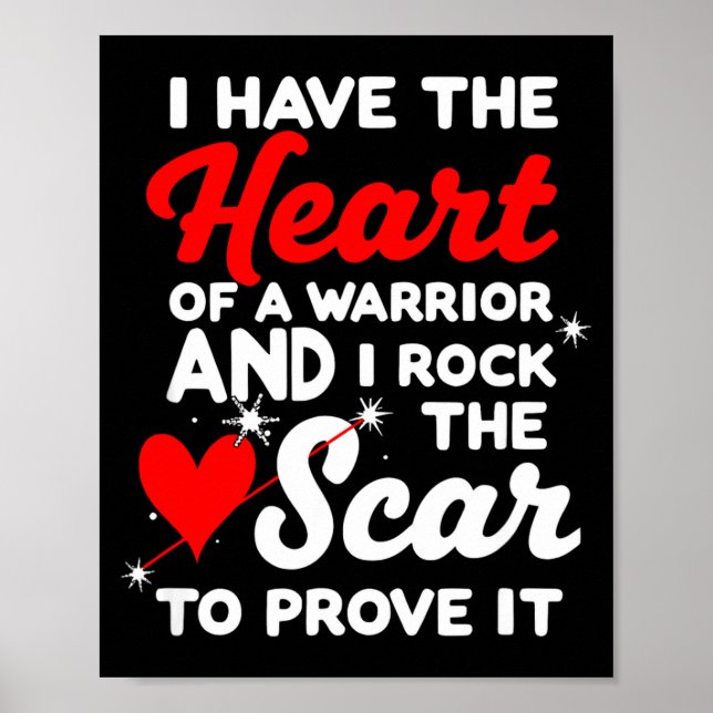 Poster Chd Awareness I Have Heart Of Warriors &amp; I Roc (Frente)