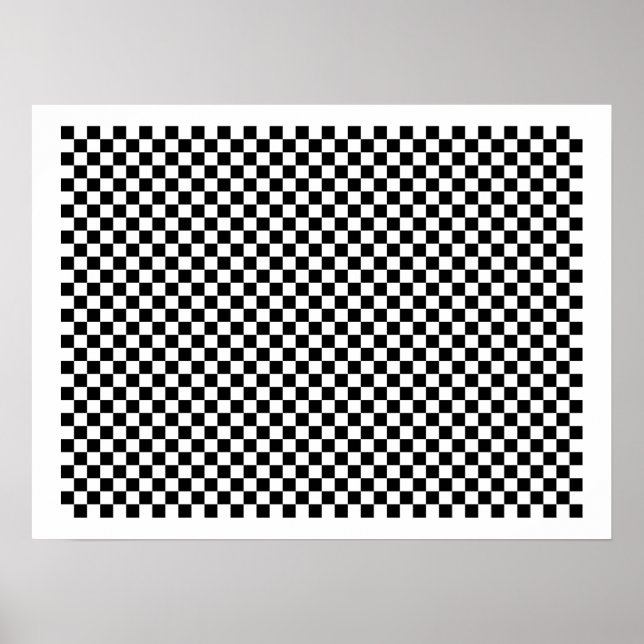 Poster Checker Chess Board (Frente)