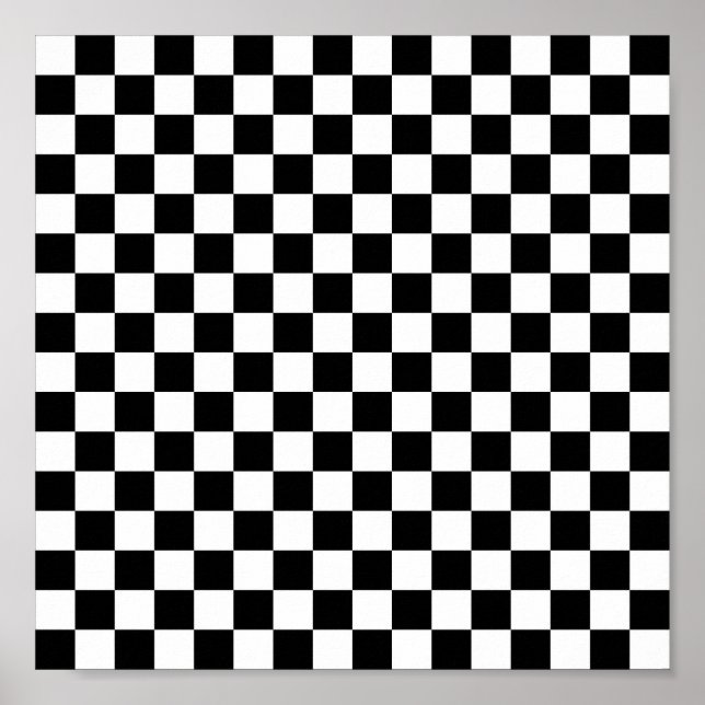 Poster CheckerBoard (Matte) de 8,75" x 8,75" (Frente)