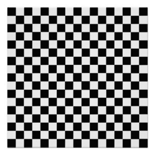 Pôster Checkerboard preto e branco clássico por STaylor
