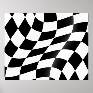 Poster Checkered da bandeira