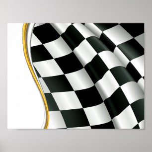 Poster Checkered da bandeira