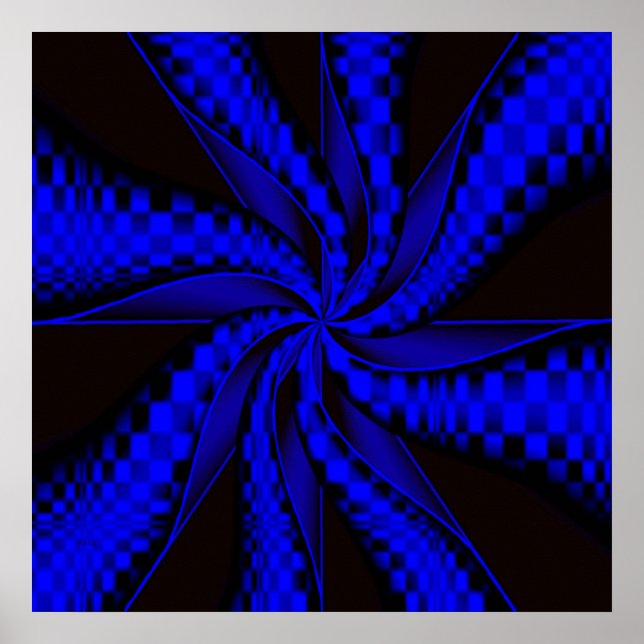 Poster Checkered Swirls... (Frente)