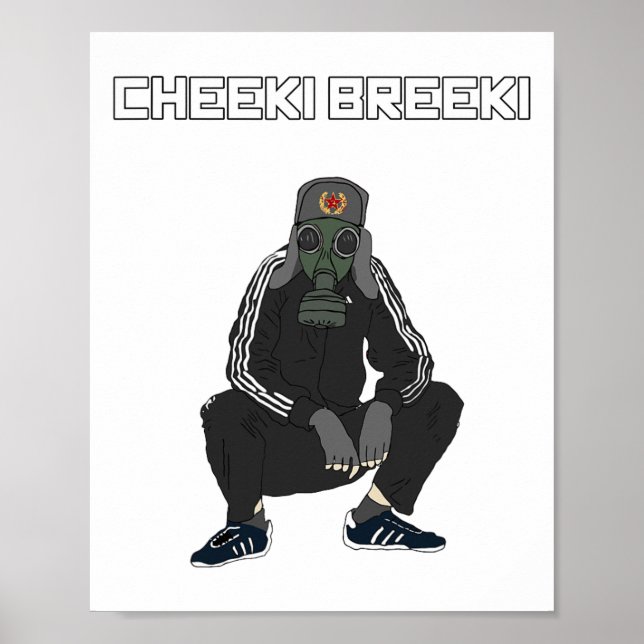 Poster Cheeki Breeki - Gopnik Slav Style Engraçado Gamer  (Frente)