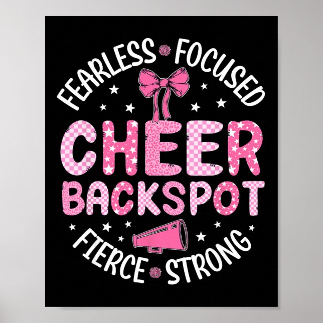 Poster Cheer Ckspot Destemida Focada Feroz Cheerleading (Frente)