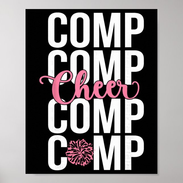 Poster Cheer Comp Day Cheerleading Competition Day Cheerl (Frente)