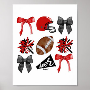 Poster Cheer Coquette - Arco Americano do outono Thanksgi