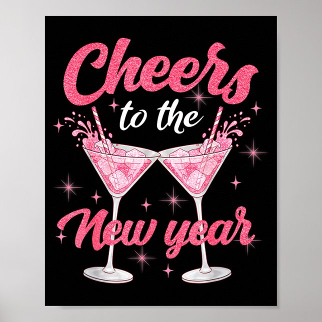 Poster Cheer To The New Year Happy New Year 2026 Countdow (Frente)