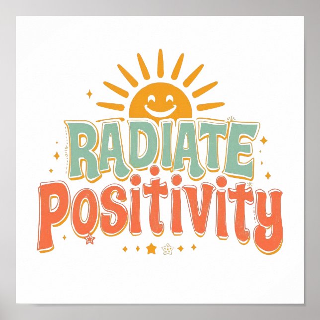 Poster Cheerful and Motivational Sunny Saying (Frente)