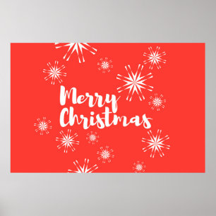 Poster Cheerful, playful design of Merry Christmas