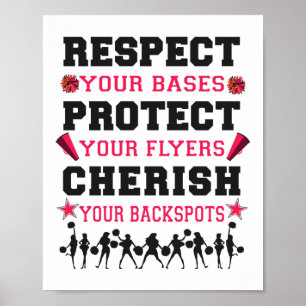 Poster Cheerhead Cheer Respeite Sua Bases Proteja Sua