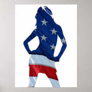 Pôster Cheerleader americano em qualquer cor