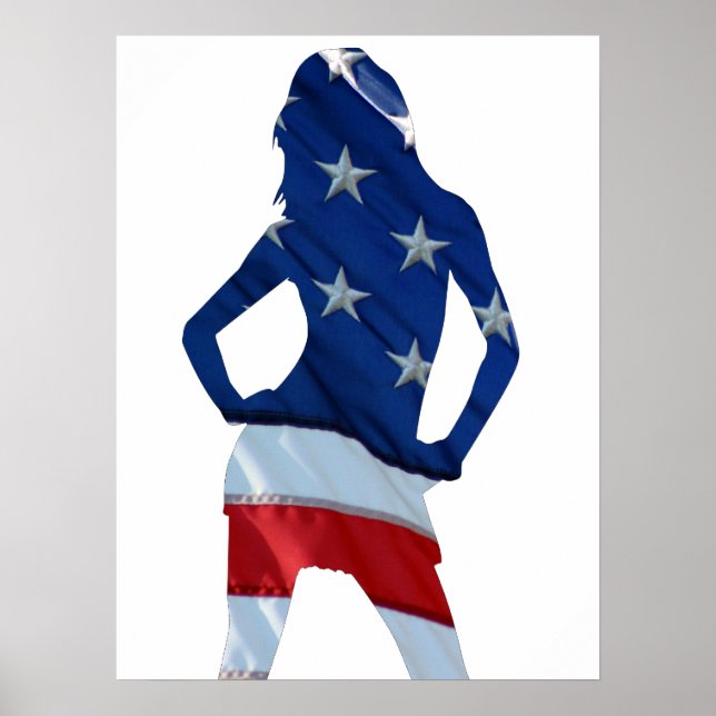 Pôster Cheerleader americano em qualquer cor (Frente)