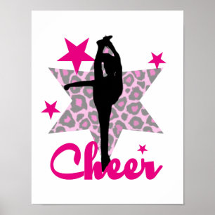 Poster Cheerleader cor-de-rosa