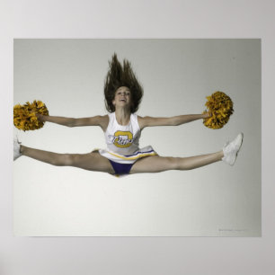 Poster Cheerleader que faz separações no meio do ar