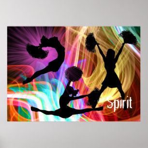 Pôster Cheerleaderes elétricos da mostra do laser