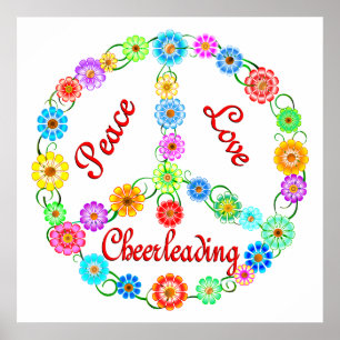 Pôster Cheerleading do amor da paz