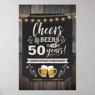 Poster Cheers & Beers - 50º Sinal de Boas-vindas 20x30