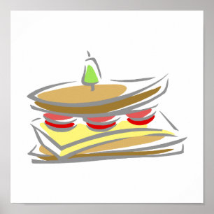 Poster Cheese & Tomato Sandwich