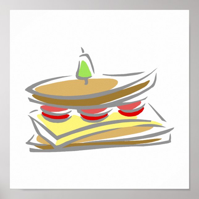 Poster Cheese & Tomato Sandwich (Frente)
