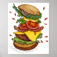 Cheeseburger Hamburger Burger Comida Engraçado