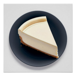 Pôster Cheesecake com fundo em círculo escuro