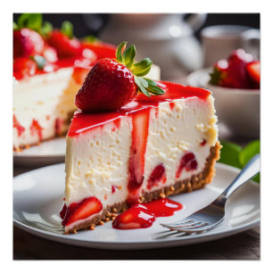 Pôster Cheesecake de Morango
