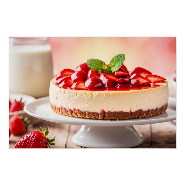 Pôster Cheesecake de Morango (Frente)