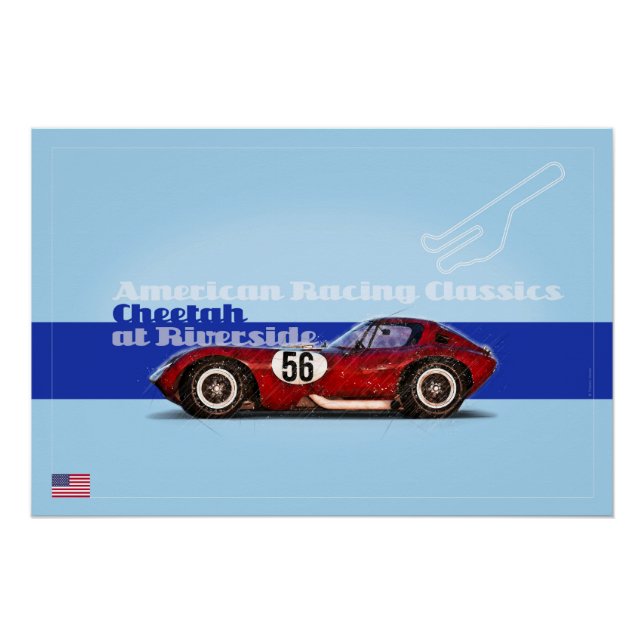 Pôster Cheetah at Riverside (Frente)