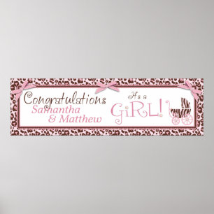 Pôster Cheetah Girl Party Banner B