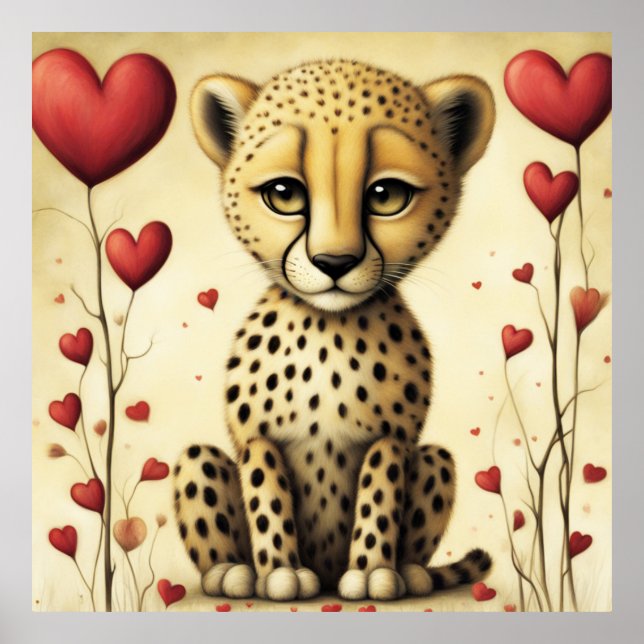 Poster Cheetah Love 2 (Frente)