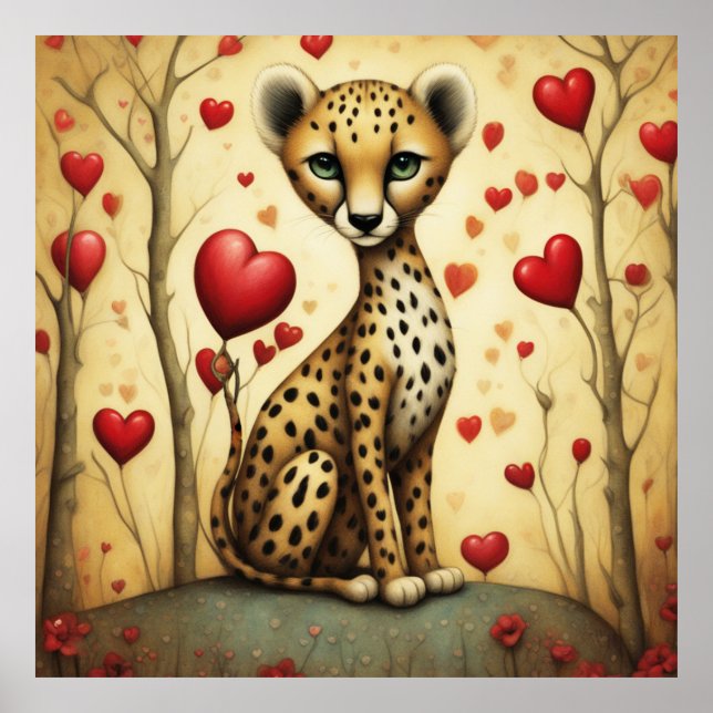 Poster Cheetah Love 3 (Frente)