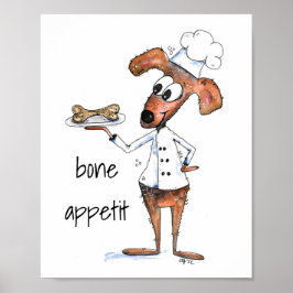 Poster Chef de Cachorro Branco