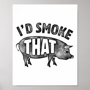 Poster Chef Fumava Aquele Churrasco De Porco Churrasco Ho