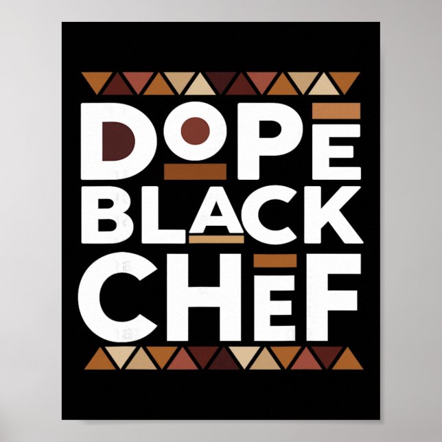 Poster Chef Preto Droga História Negra Melanina Chef Pret (Frente)