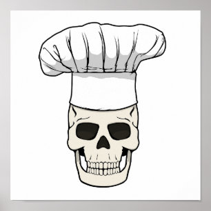 Poster CHEF SKULL Jolly Roger Downloadable PNG design