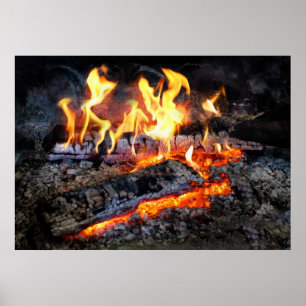 Poster Chef - Stove - Yule log