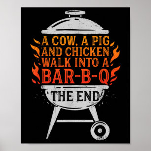Poster Chef Uma Vaca Um Porco E Um Frango Entram Em Um Ba