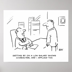 Poster Chefe Aplaude Trabalhador para Gerenciamento com S