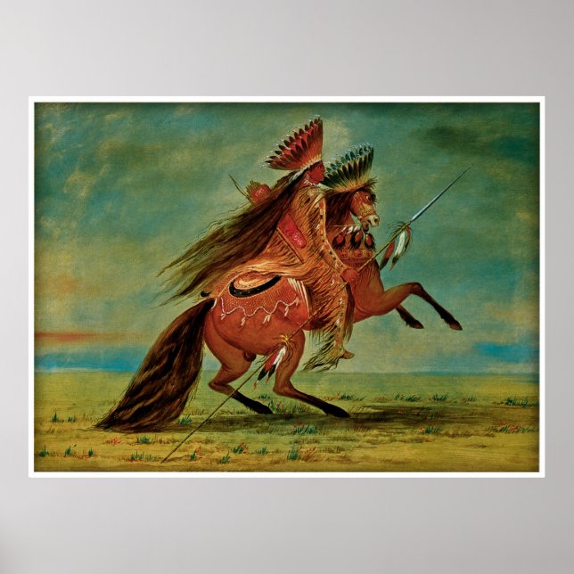 Poster Chefe da Coroa por George Catlin 1850 (Frente)