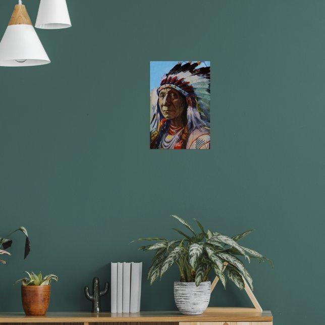 Poster Chefe da Nuvem Vermelha Oglala Lakota Tribe Sioux | Zazzle