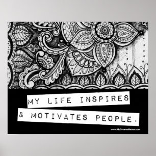 Pôster Chefe de Ambição de Sucesso de Afirmação Positiva