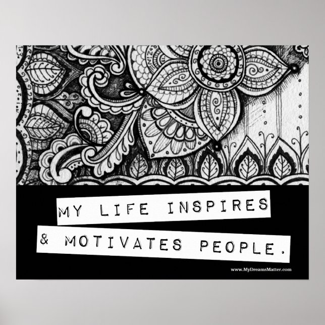 Pôster Chefe de Ambição de Sucesso de Afirmação Positiva (Frente)