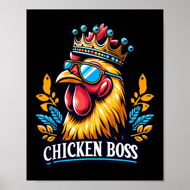 Poster Chefe de Frango Com Coroa  (Frente)
