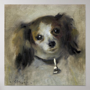 Poster Chefe de pintura de Cachorro de Auguste Renoir