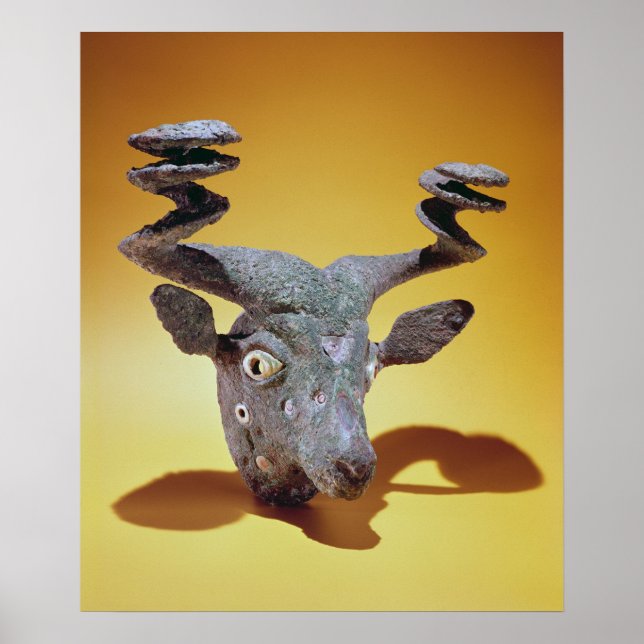 Poster Chefe de um Bull, do Iraque, c.2000 BC (Frente)