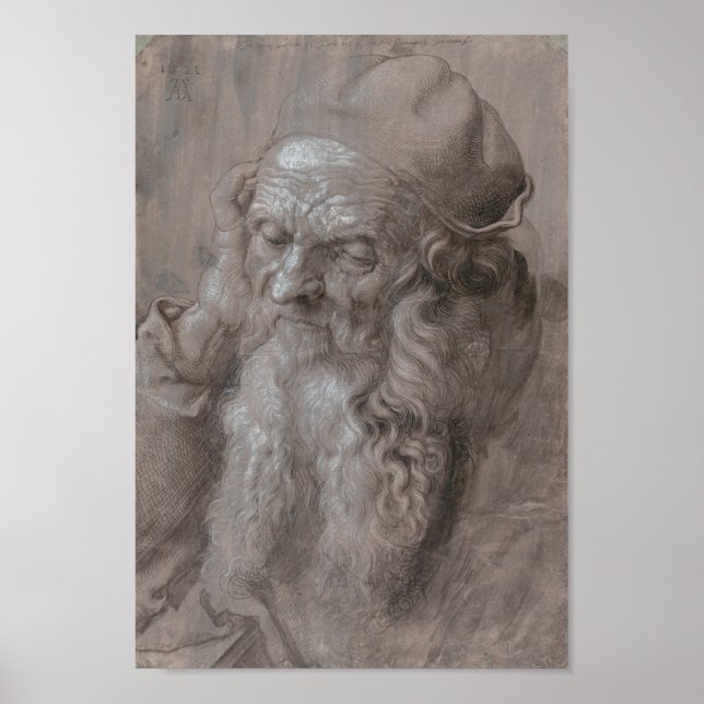 Pôster Chefe de um Velho de Albrecht Durer (Frente)