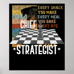 Poster Chefe de Xadrez Estratégico Eu Sempre Ganho Este