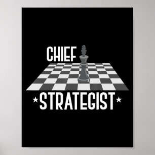Poster Chefe de Xadrez Estratégico   Eu Sempre Ganho Este